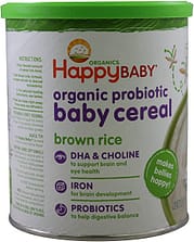 Happy Family Organic Brown Rice Baby Cereal with DHA & Choline